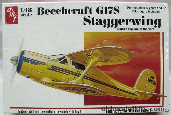AMT 1/48 Beechcraft G17S Staggerwing, T638 plastic model kit